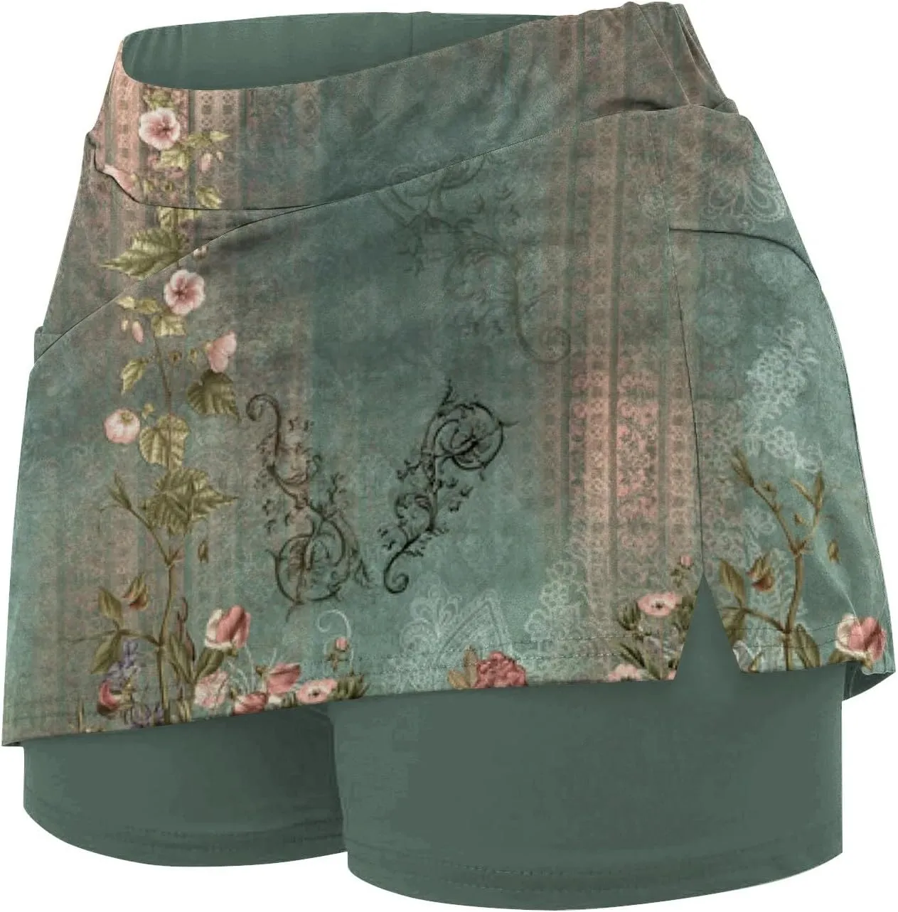 Skorts for Women 2025 Summer Tummy Control Solid Short Athletic Golf High Waist Active Basic Plus Size Clothes