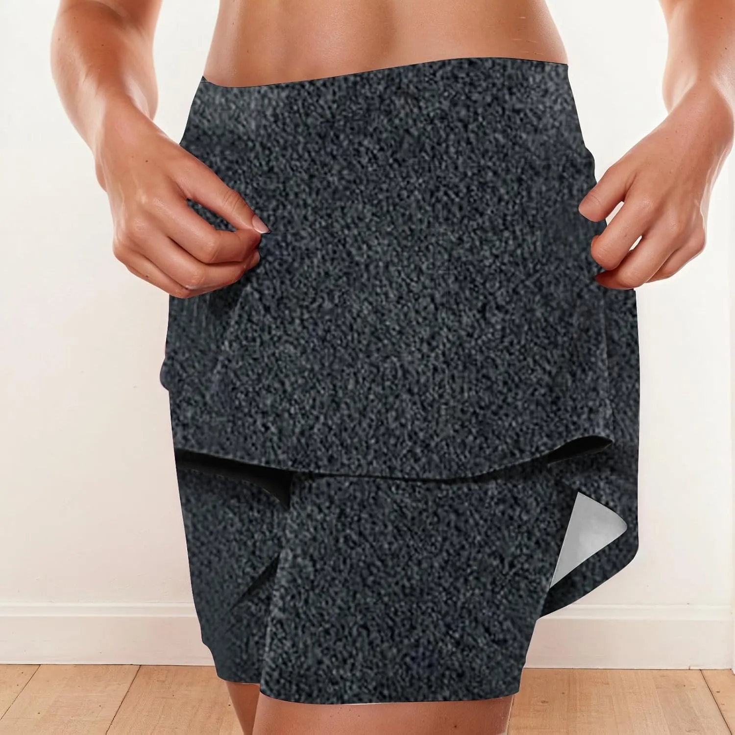 Skorts for Women with Pockets High Waist Tummy Control Yoga Shorts Casual Athletic Tennis Mini Skirt with Shorts Underneath