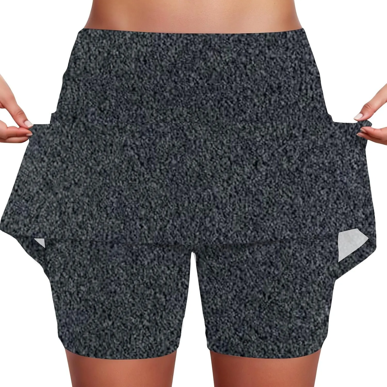 Skorts for Women with Pockets High Waist Tummy Control Yoga Shorts Casual Athletic Tennis Mini Skirt with Shorts Underneath