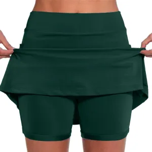 Skorts for Women with Pockets Tummy Control Lightweight High Waisted Tennis Shorts for Sports Running Yoga Skirt with Short