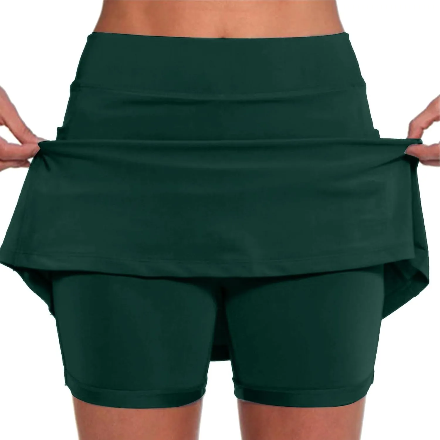 Skorts for Women with Pockets Tummy Control Lightweight High Waisted Tennis Shorts for Sports Running Yoga Skirt with Short