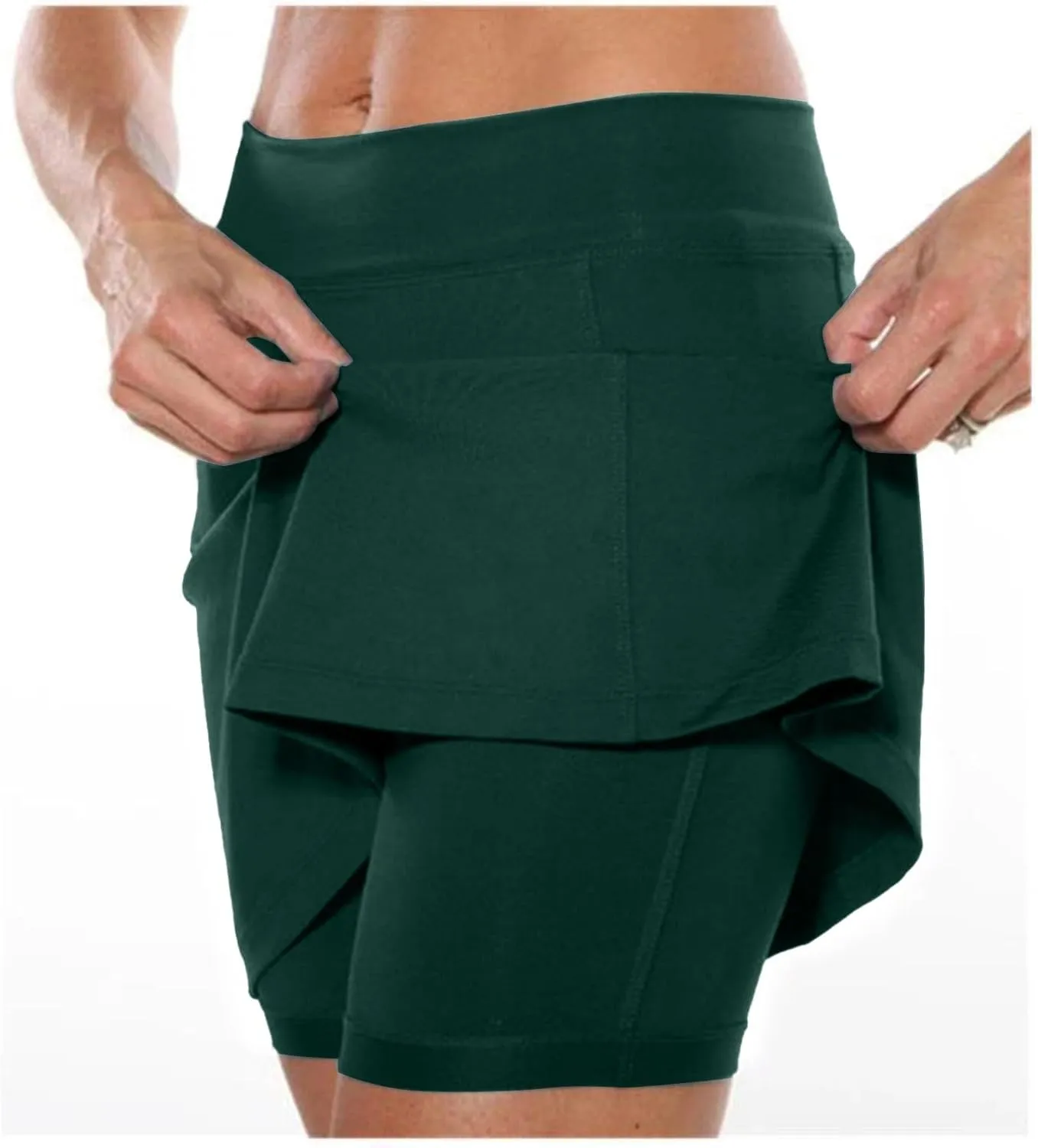 Skorts for Women with Pockets Tummy Control Lightweight High Waisted Tennis Shorts for Sports Running Yoga Skirt with Short