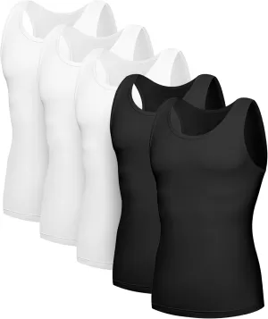 SlumberMee Mens Tank Tops Undershirts Viscose Made from Bamboo Soft Breathable Lightweight Cool Slim Fit A-Shirts Multipack