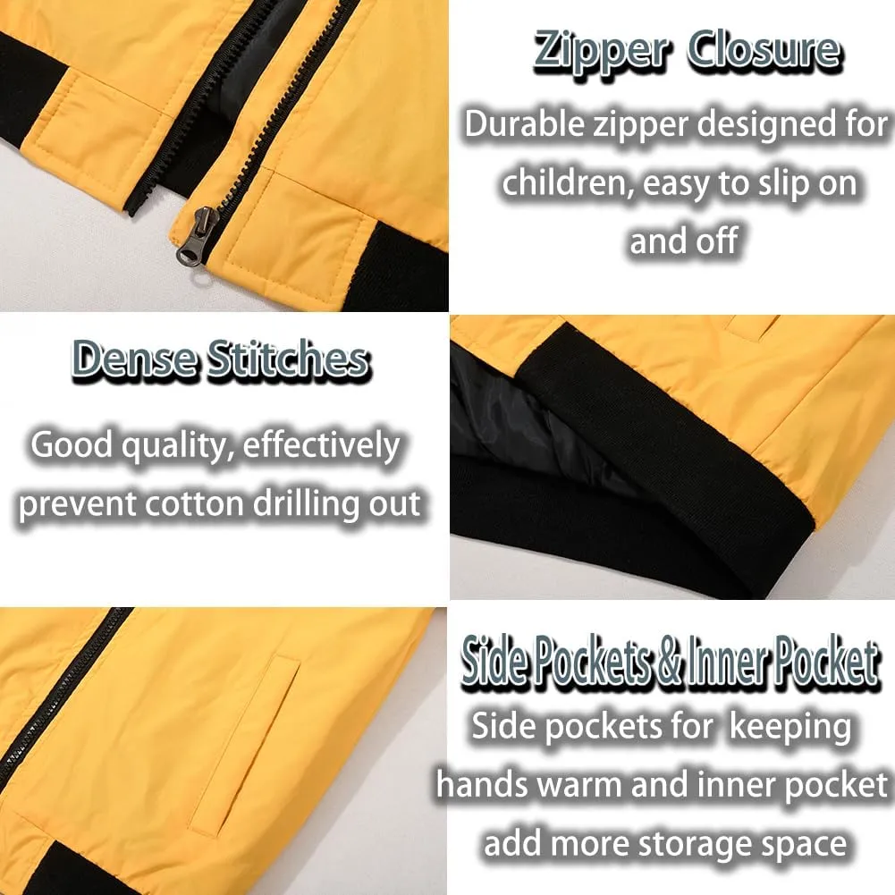 SNOW DREAMS Boys Girls Bomber Jacket Flight Jackets Spring Varsity Jacket