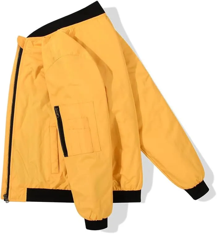 SNOW DREAMS Boys Girls Bomber Jacket Flight Jackets Spring Varsity Jacket