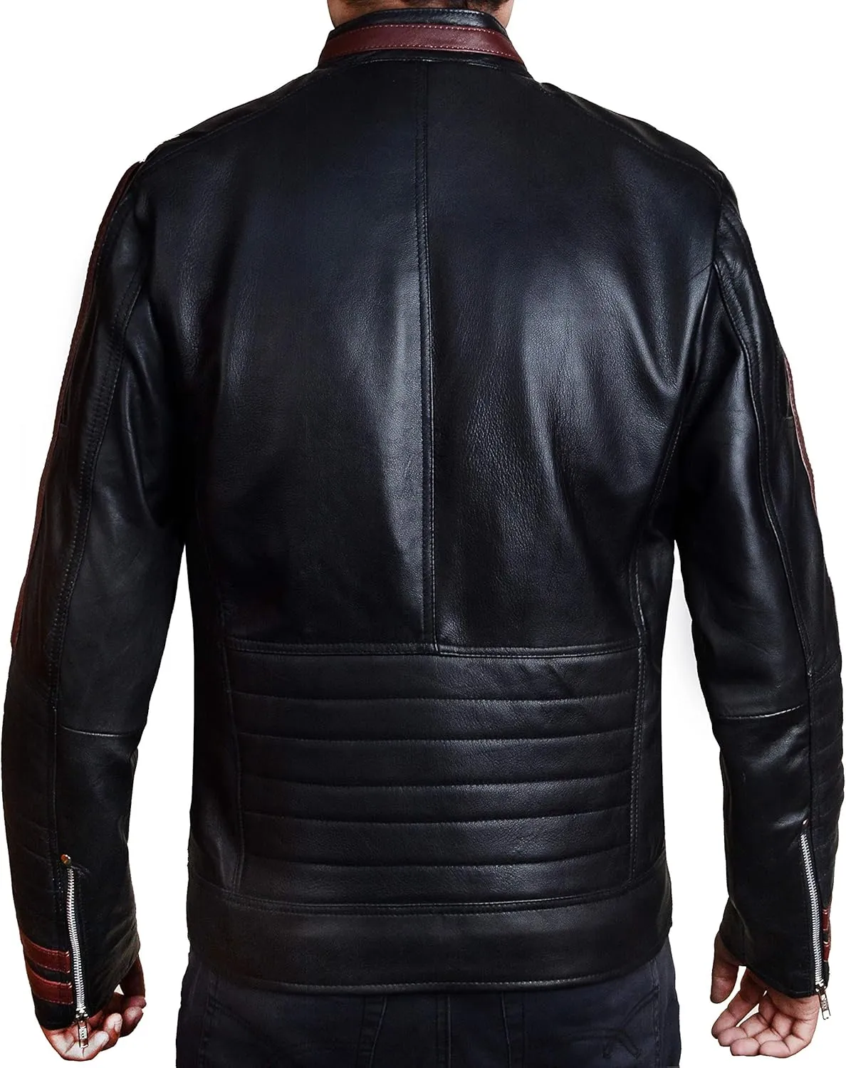 SpazeUp New 7 Leather Jacket Mens - Mass Effected Game Costume - Black Street Fighter Leather Jacket Men