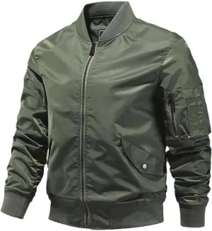 Spring Men's Jacket Outwear Cotton Padded Pilot Army Coat Varsity Windrunner