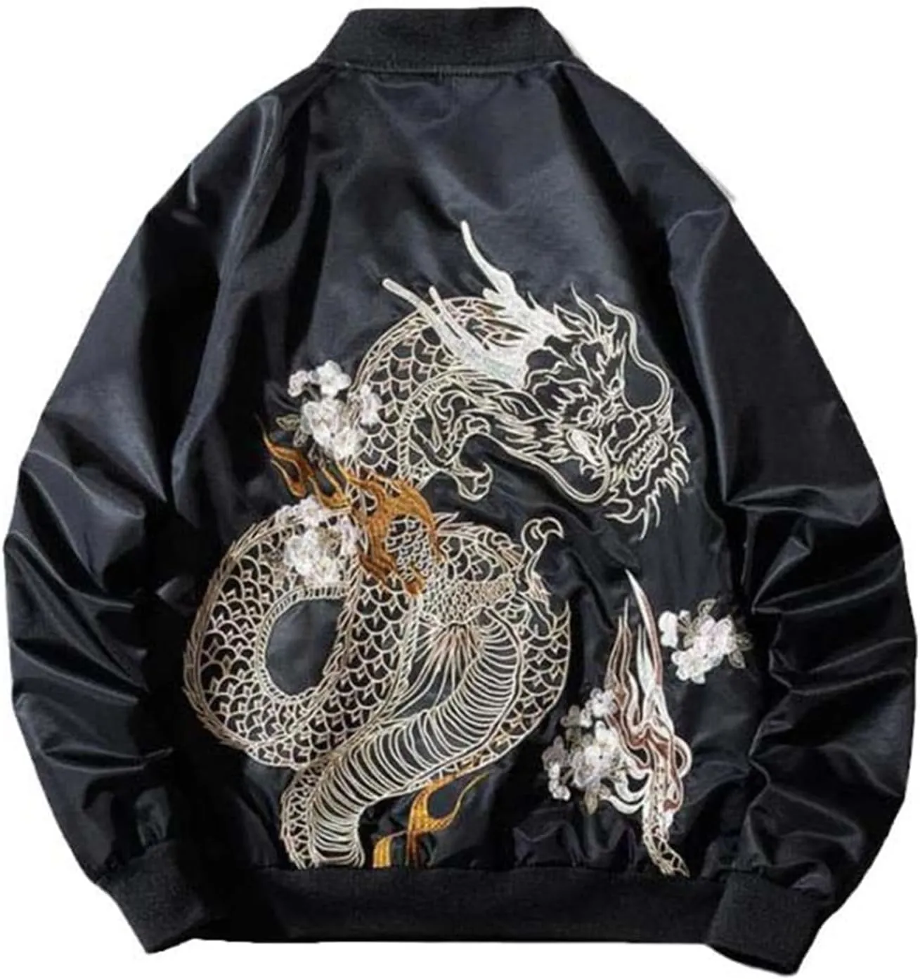 Spring Winter Jacket Men Hip Hop Dragon Embroidery Windbreaker Ed Men's Cloth Yokosuka Male Coat