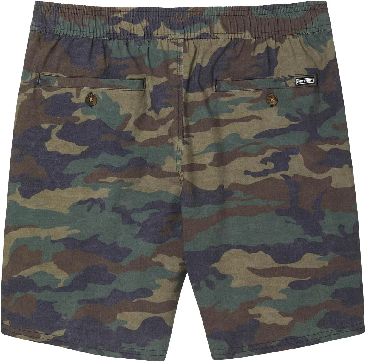 STOCKTON PRINT ELASTIC WAIST 18" HYBRID SHORTS