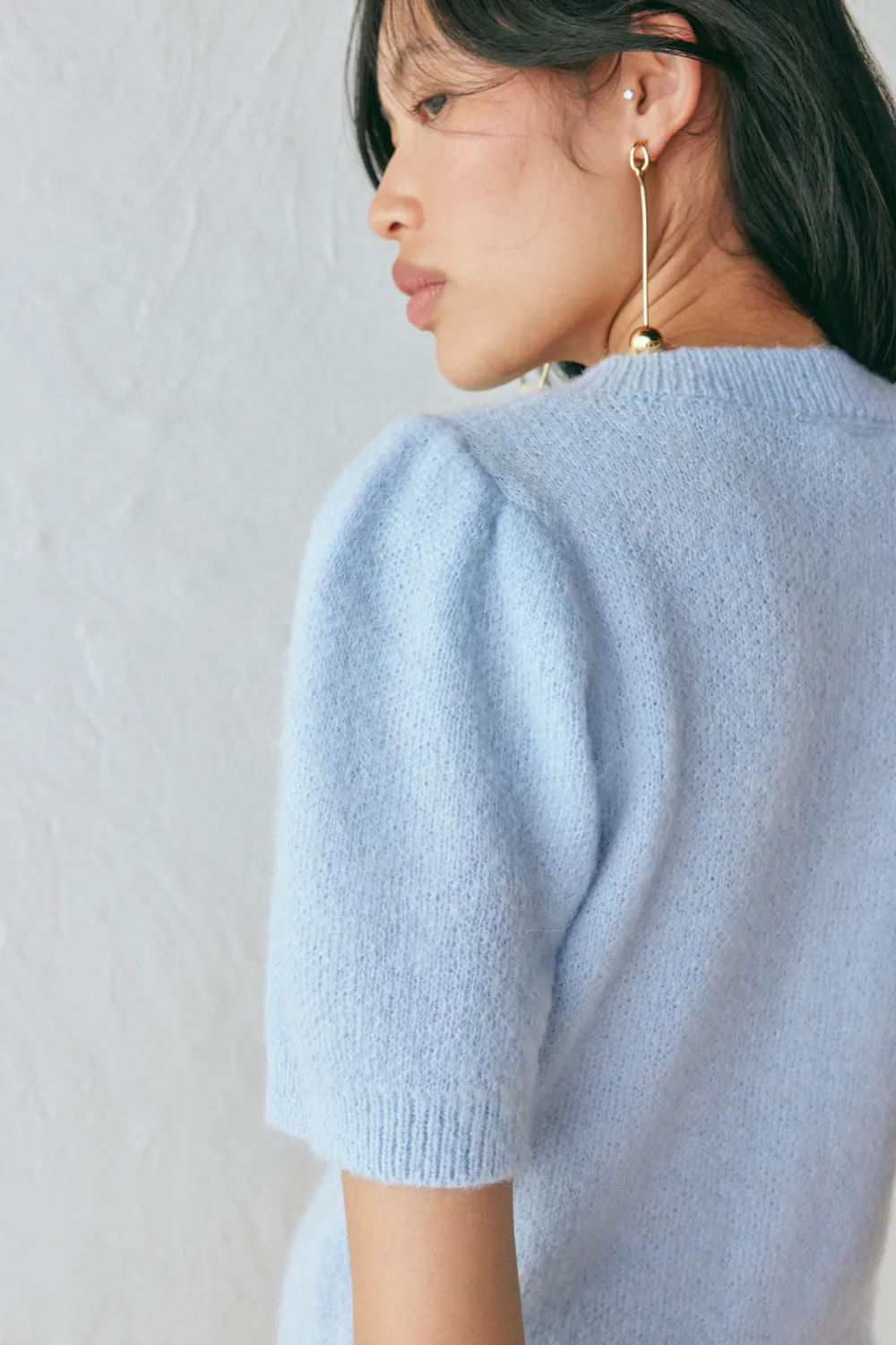 Tess Knit Top Sky
