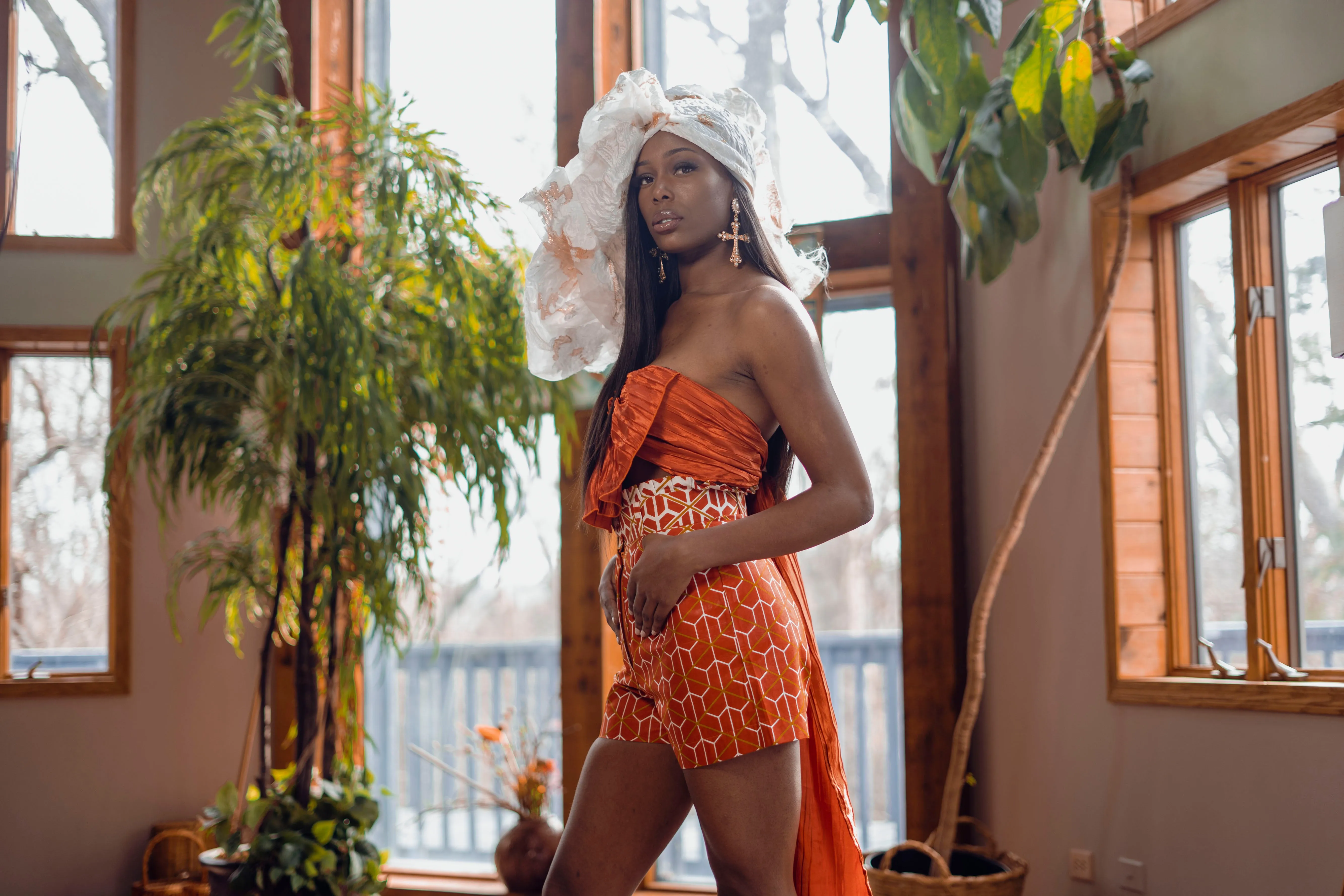 The orange Atinkapa Shorts