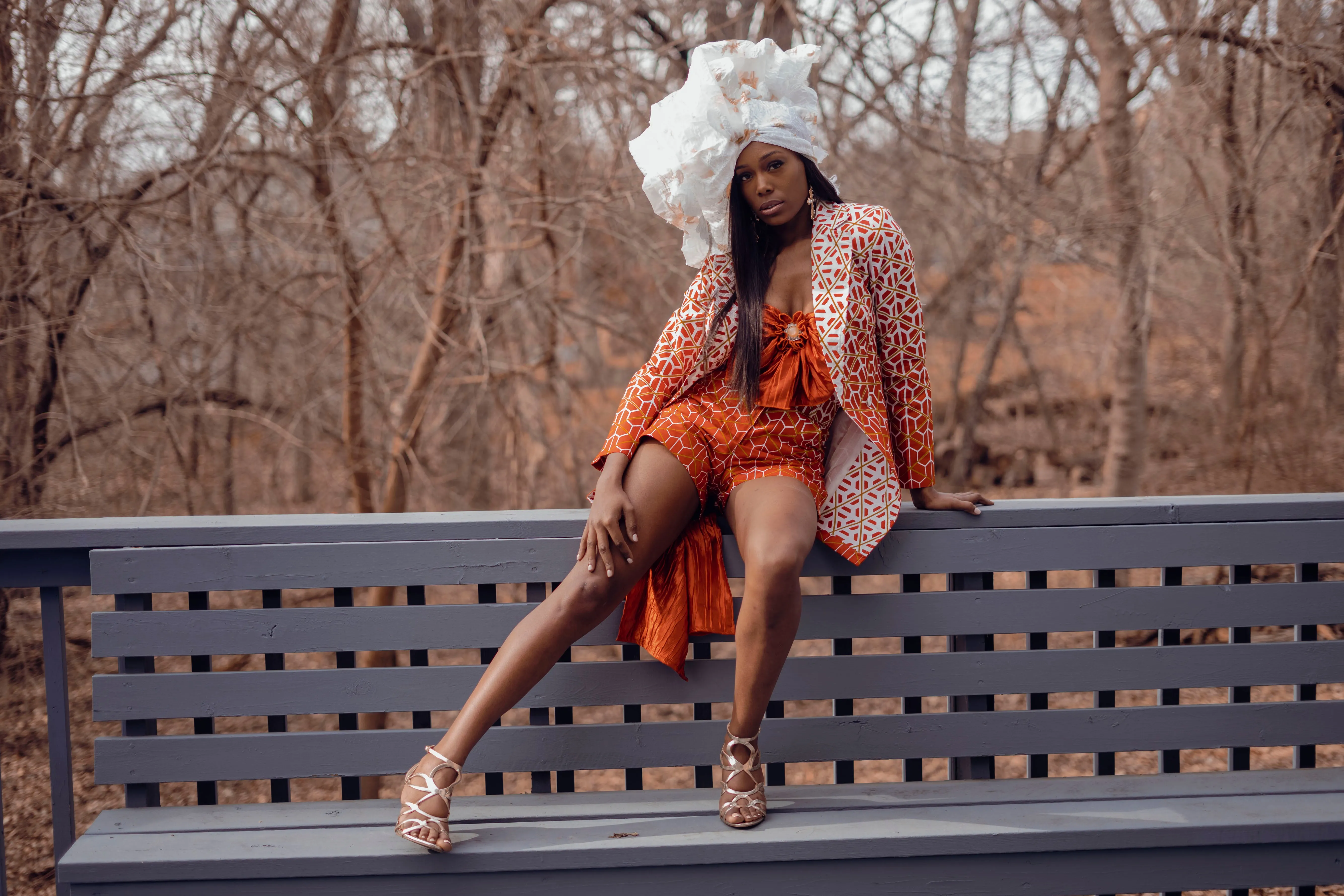 The orange Atinkapa Shorts