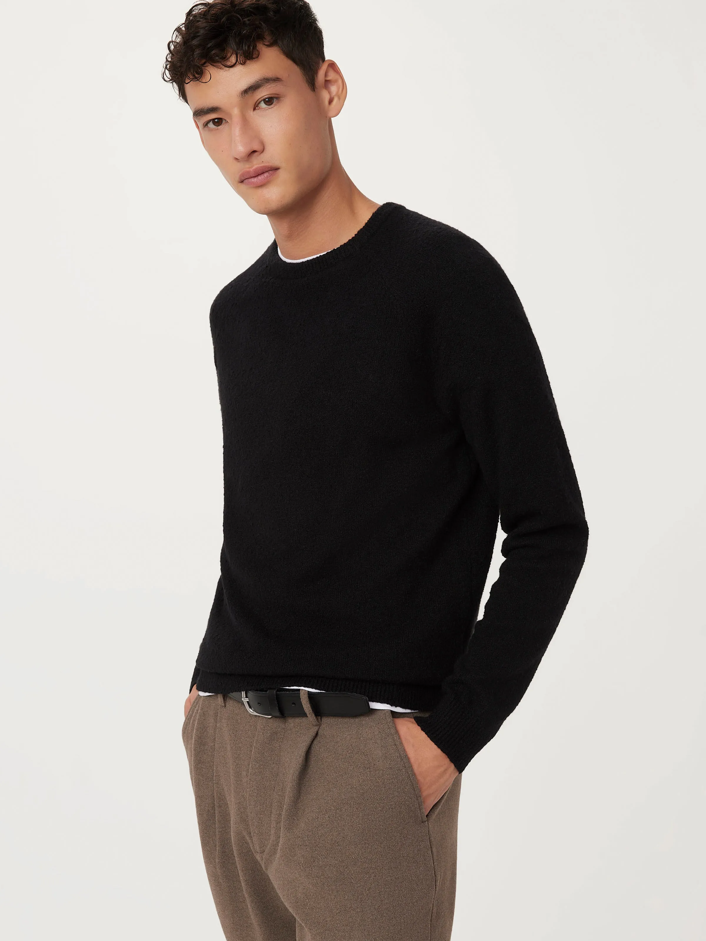 The Seawool® Boucle Sweater in Black