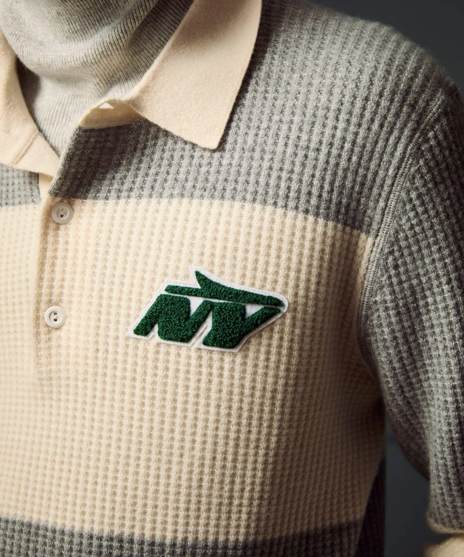 Todd Snyder   NFL by Fanatics Jets Cashmere Rugby Sweater