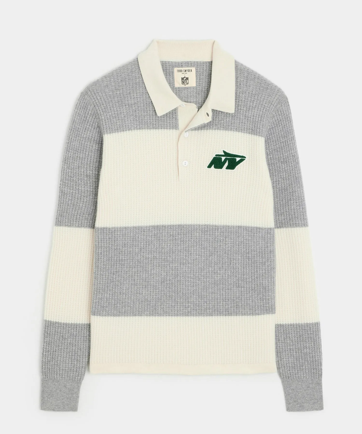Todd Snyder   NFL by Fanatics Jets Cashmere Rugby Sweater
