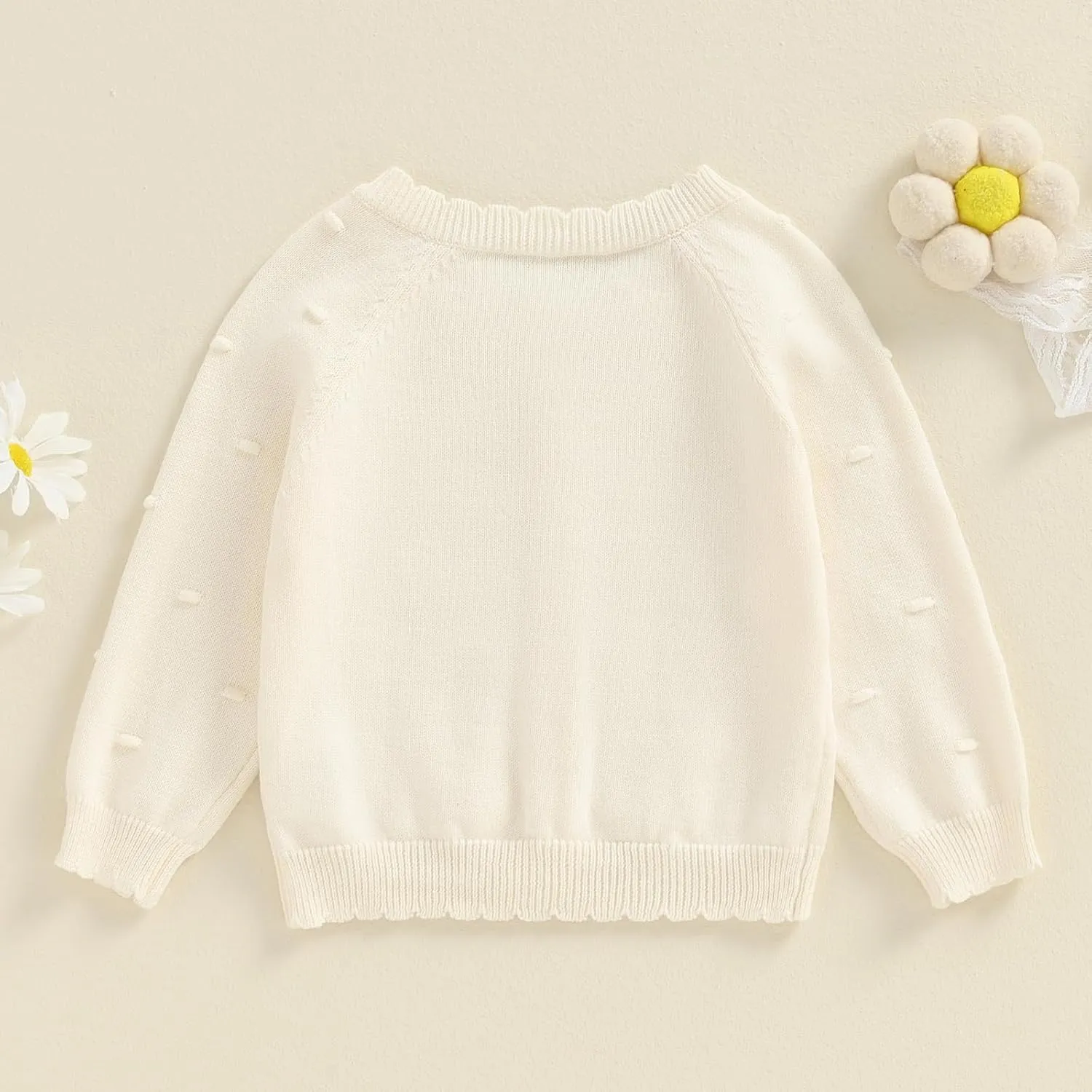 Toddler Baby Girl Sweater Floral Cardigan Knit Long Sleeve Coat Cute Fall Winter Outfits Clothes Infant Newborn