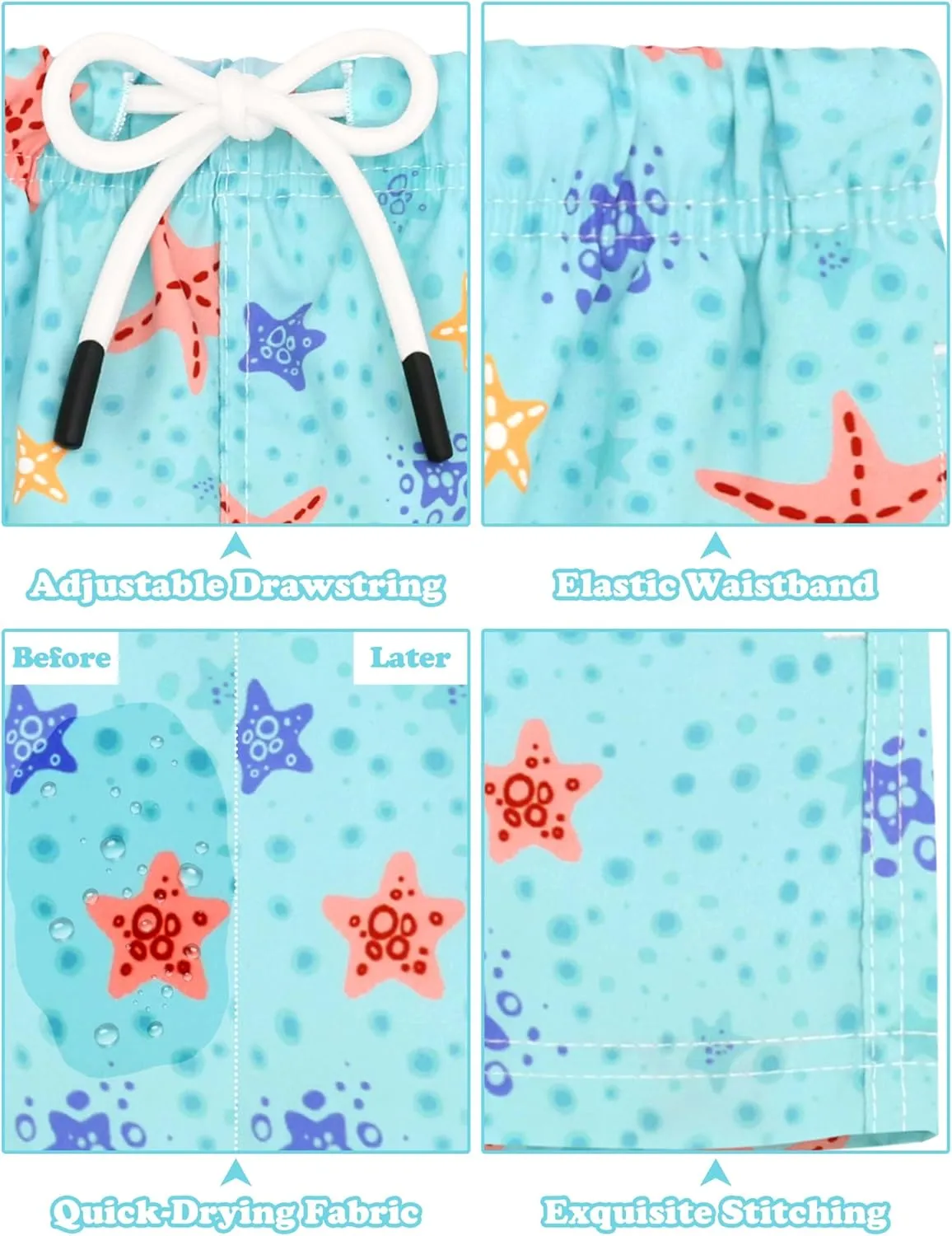 Toddler Swim Trunks Quick Dry Toddler Bathing Suits for Boys Swim Shorts Baby Swimsuit Boys Board Shorts Kids Swimwear