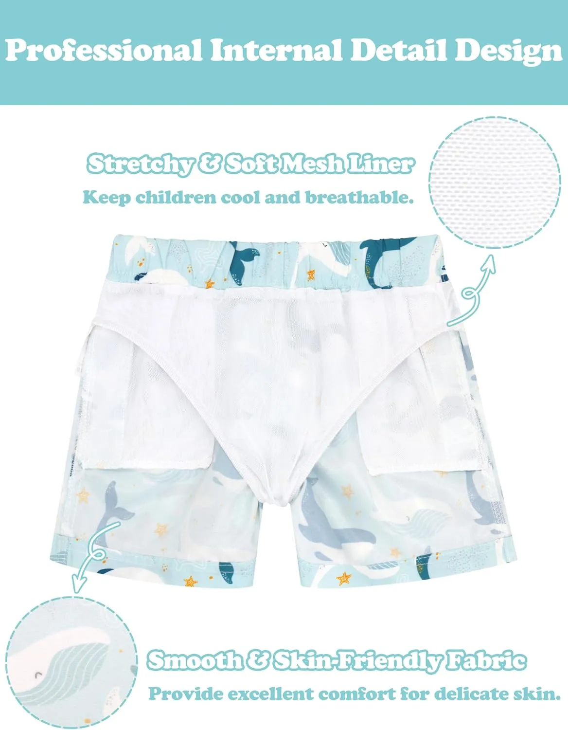 Toddler Swim Trunks Quick Dry Toddler Bathing Suits for Boys Swim Shorts Baby Swimsuit Boys Board Shorts Kids Swimwear