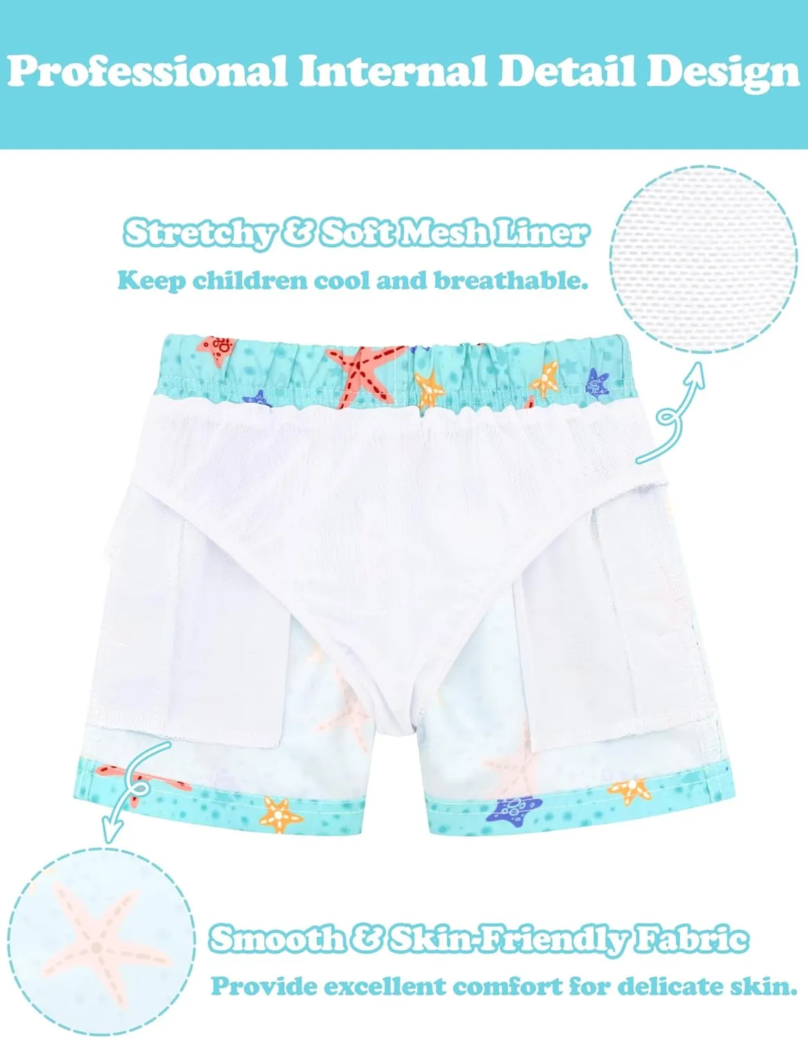 Toddler Swim Trunks Quick Dry Toddler Bathing Suits for Boys Swim Shorts Baby Swimsuit Boys Board Shorts Kids Swimwear