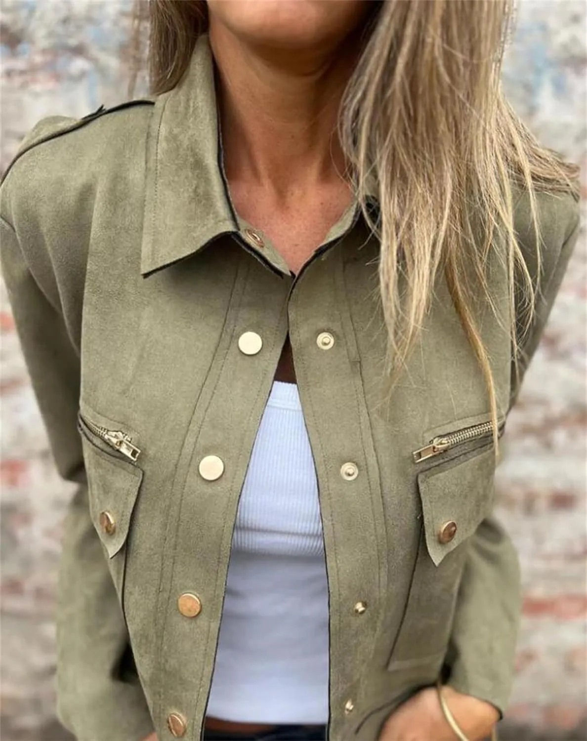 utcoco Womens Cropped Suede Leather Jacket Fashion Motorcycle Bomber Jackets Fall Winter Coats for Women 2025