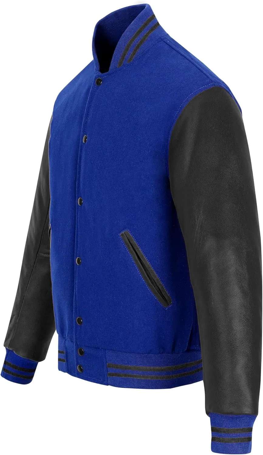 Varsity Jacket Baseball Letterman Jacket Wool and Leather Premium Quality Unisex Basketball Jacket