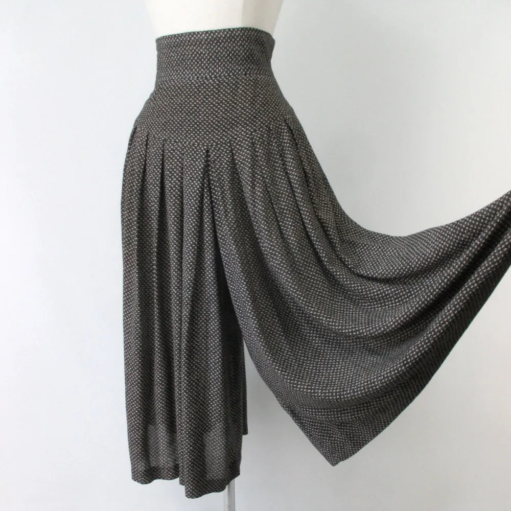 Vintage 80s Culotte Gaucho Cropped Palazzo Pants M