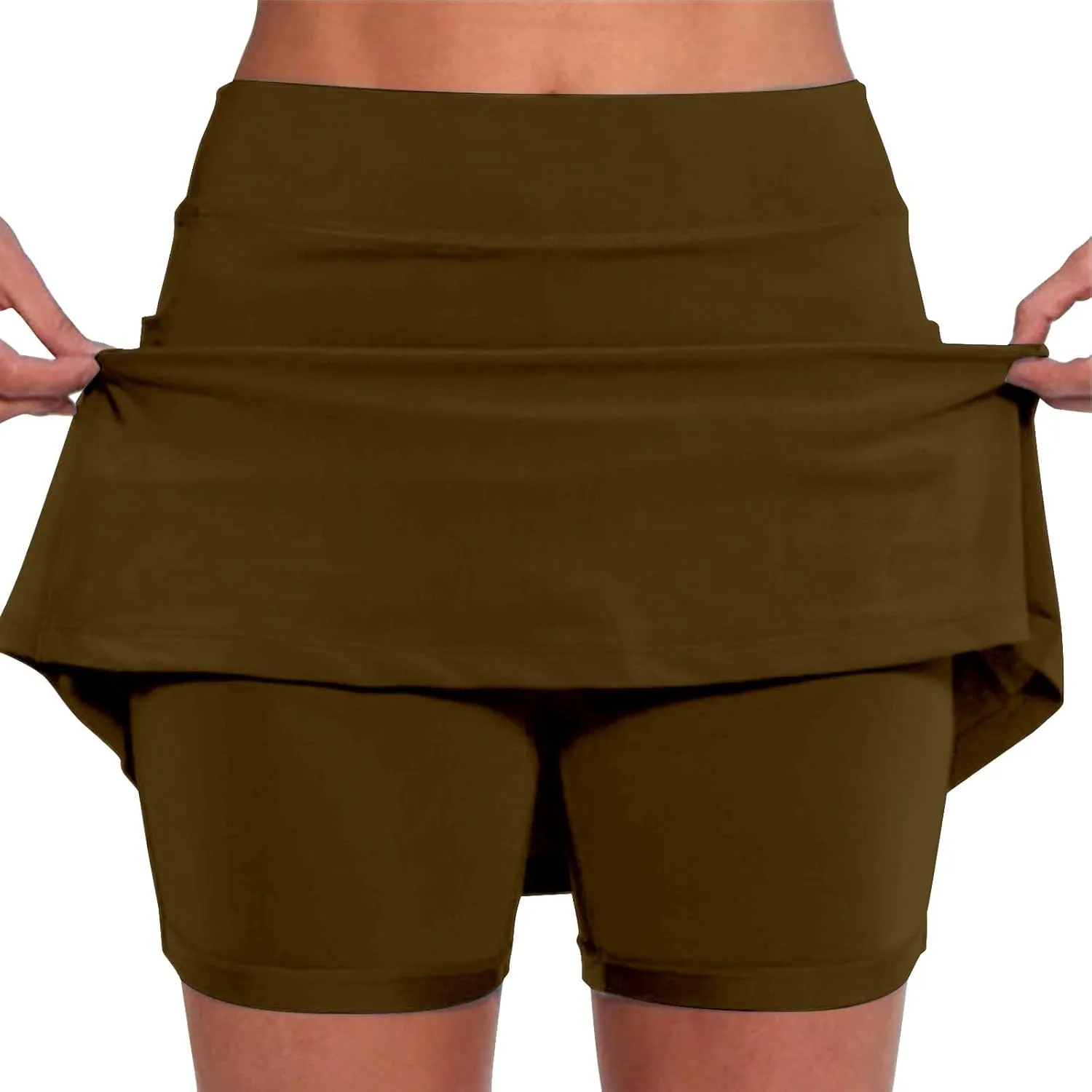 Womans Tennis Golf Skirts High Waisted Workout Athletic Skirt with Shorts Underneath Quick Dry Gym Running Skirt