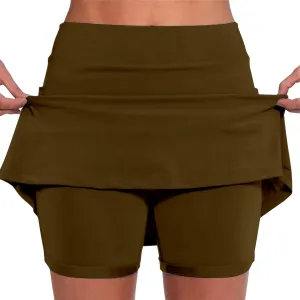 Womans Tennis Golf Skirts High Waisted Workout Athletic Skirt with Shorts Underneath Quick Dry Gym Running Skirt