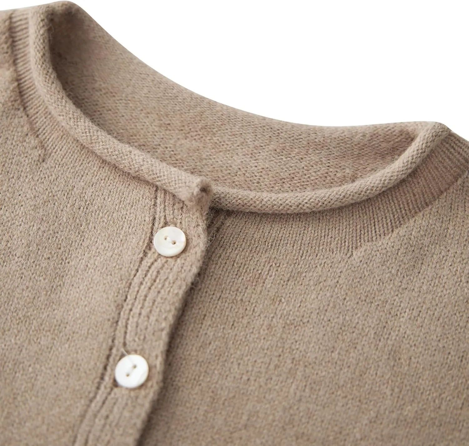 Women Casual Cardigan Sweater Lightweight Loose Crewneck Button Down Long Sleeve Basic Knit Tops
