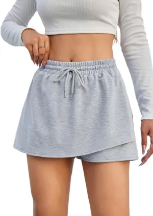 Women's Casual Shorts Skorts Drawstring Sport Skort