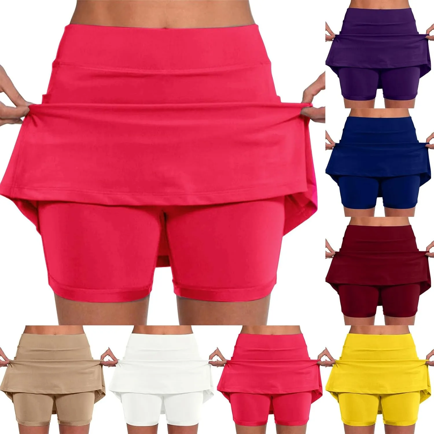 Women's Golf Skirts Skort High Waisted Stretchy Tennis Skirt Short Athletic Tennis Workout Sports Pickleball Skorts
