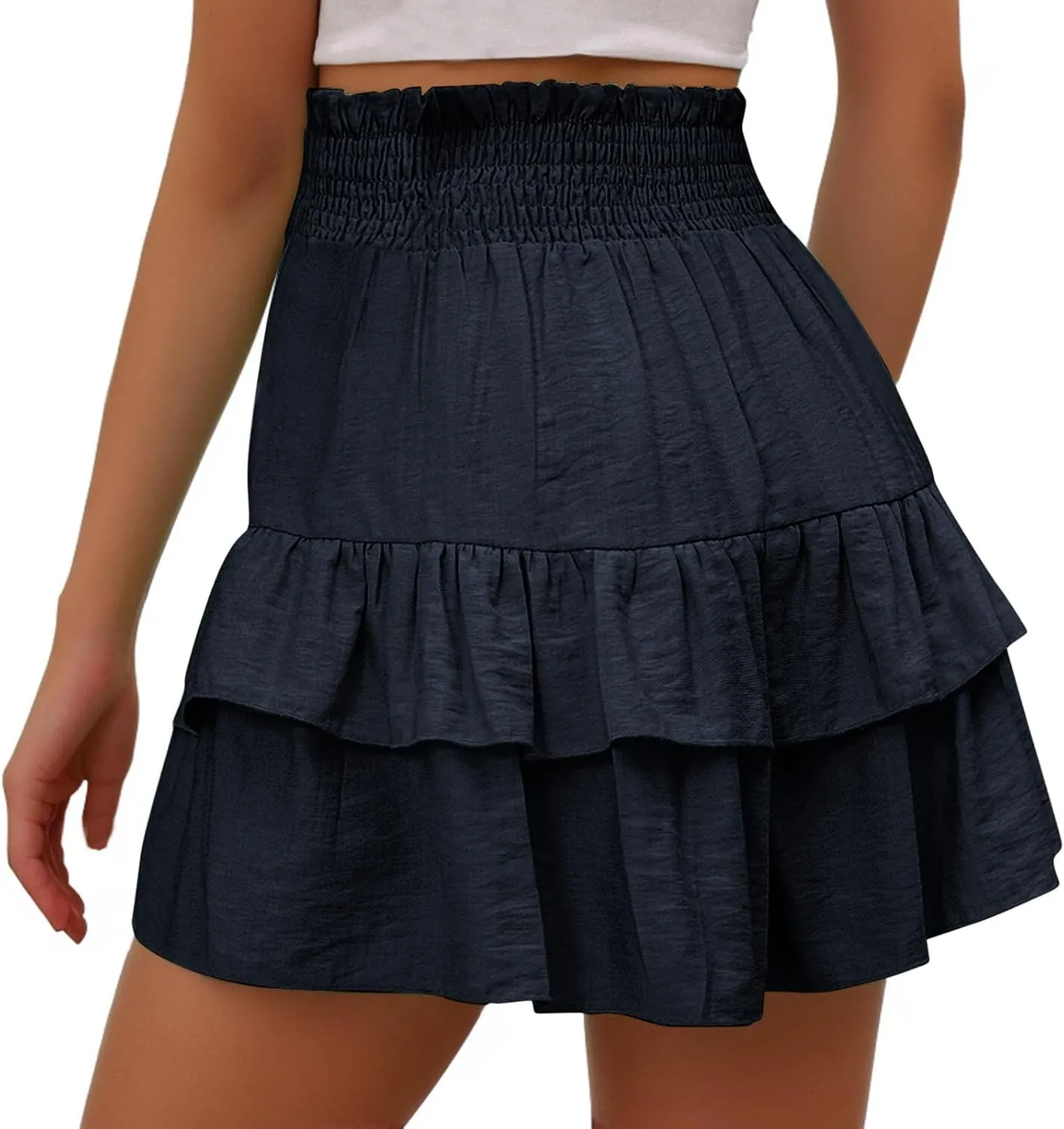 Womens High Waisted Ruffle Shorts Flowy Workout Running Tennis Skorts Baggy Summer Casual Cute Beach Short Pants 2025