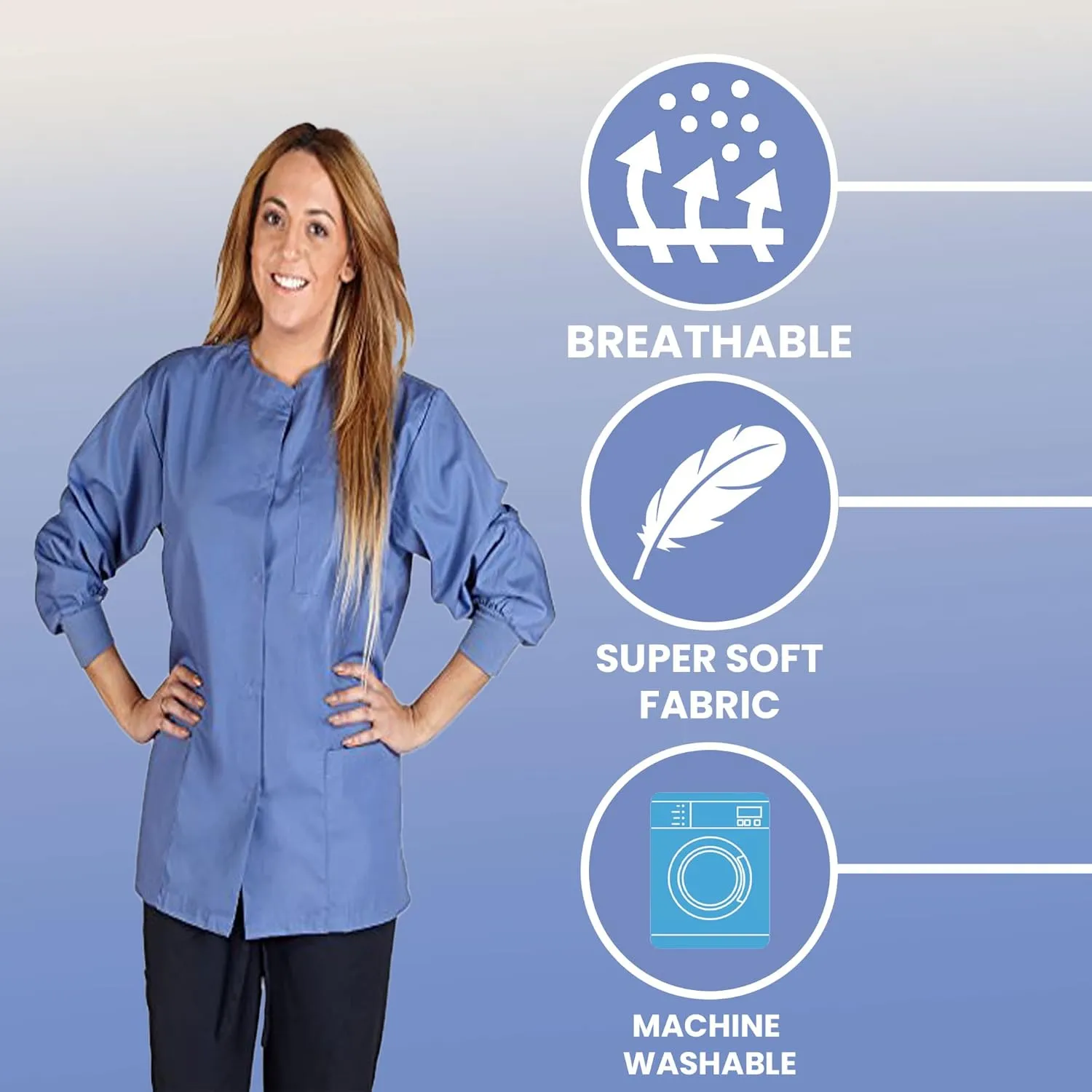 Women's Scrub Jacket Warm Up Medical Scrub Jackets for Women