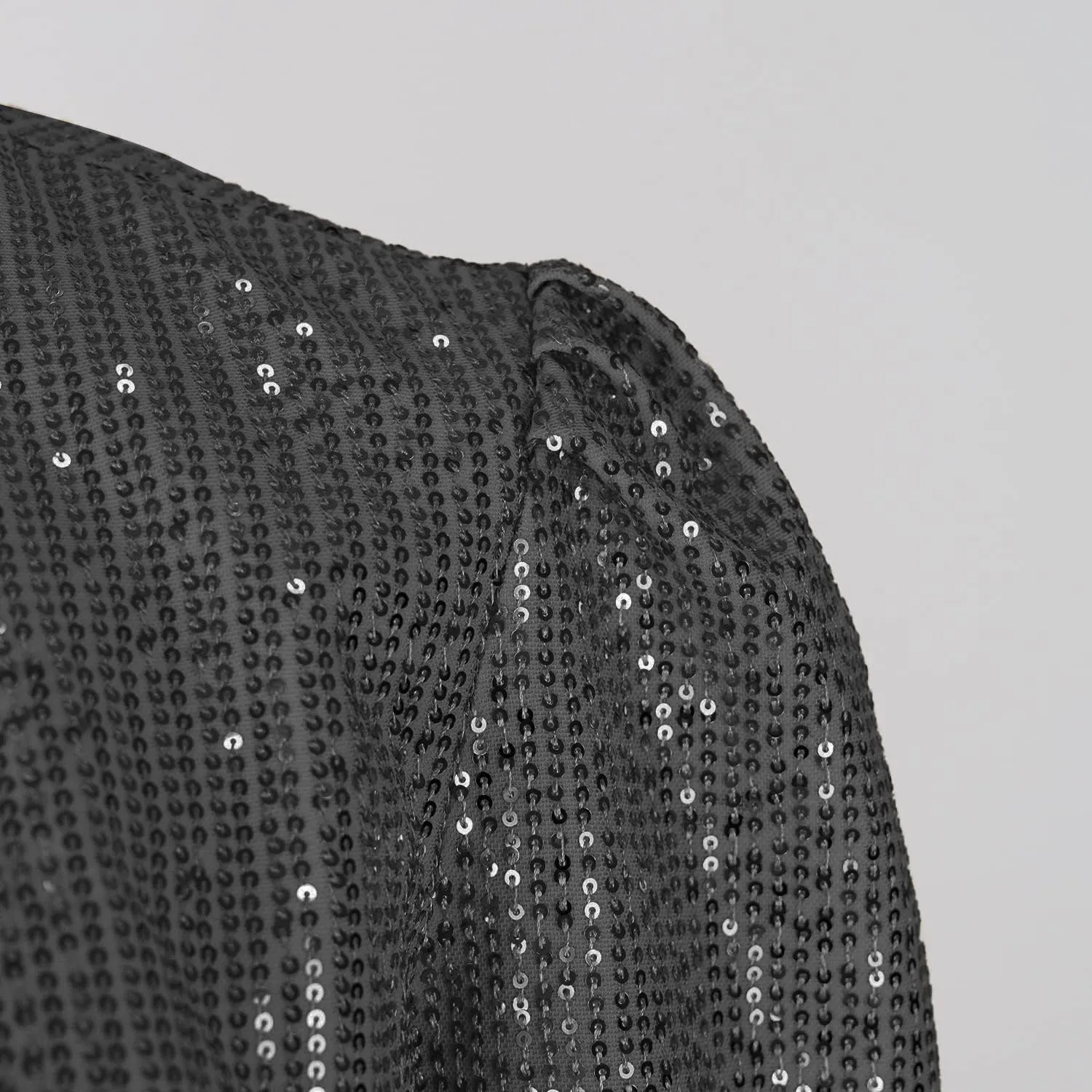 Women's Sequin Jacket Button Long Sleeve Casual Party Sparkle Blazer