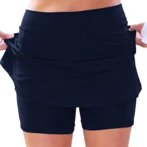 Womens Skorts with Pockets Tummy Control Plus Size Skorts for Women High Waist Athletic Sports Pants Skirt Casual Shorts