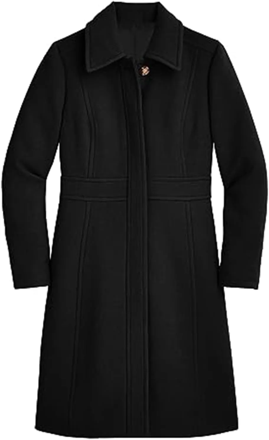 Women's Trench Coats Trendy 2024 Winter Warm Long Coat Slim Classic Solid Color Trench Coats
