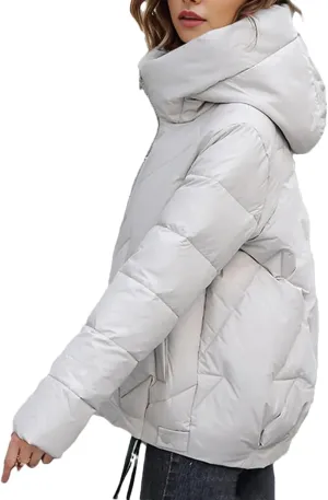 Women's Winter Jacket Female Loose Cotton Jacket Thick Warm Coats Women Solid Color Short Padded Jacket