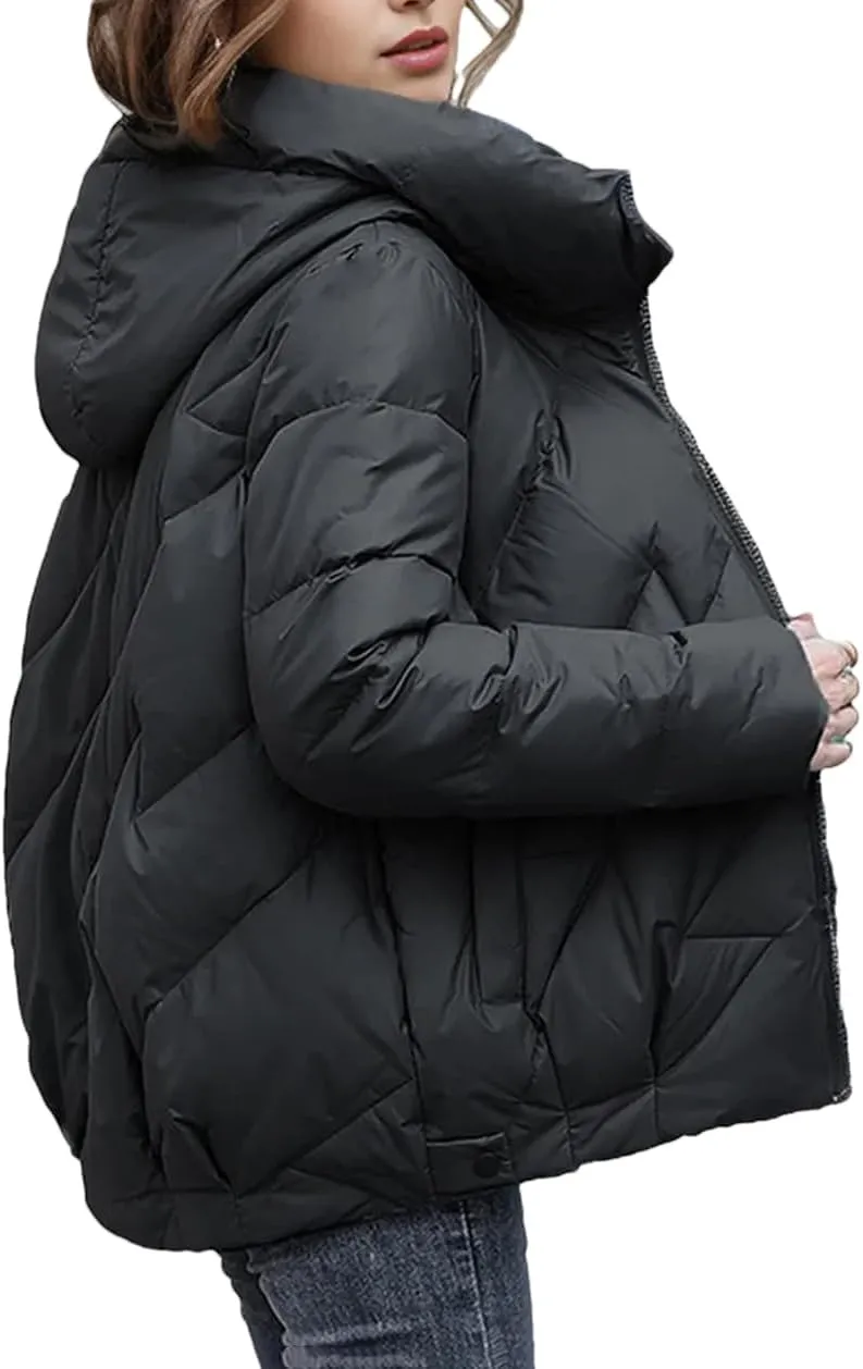 Women's Winter Jacket Female Loose Cotton Jacket Thick Warm Coats Women Solid Color Short Padded Jacket