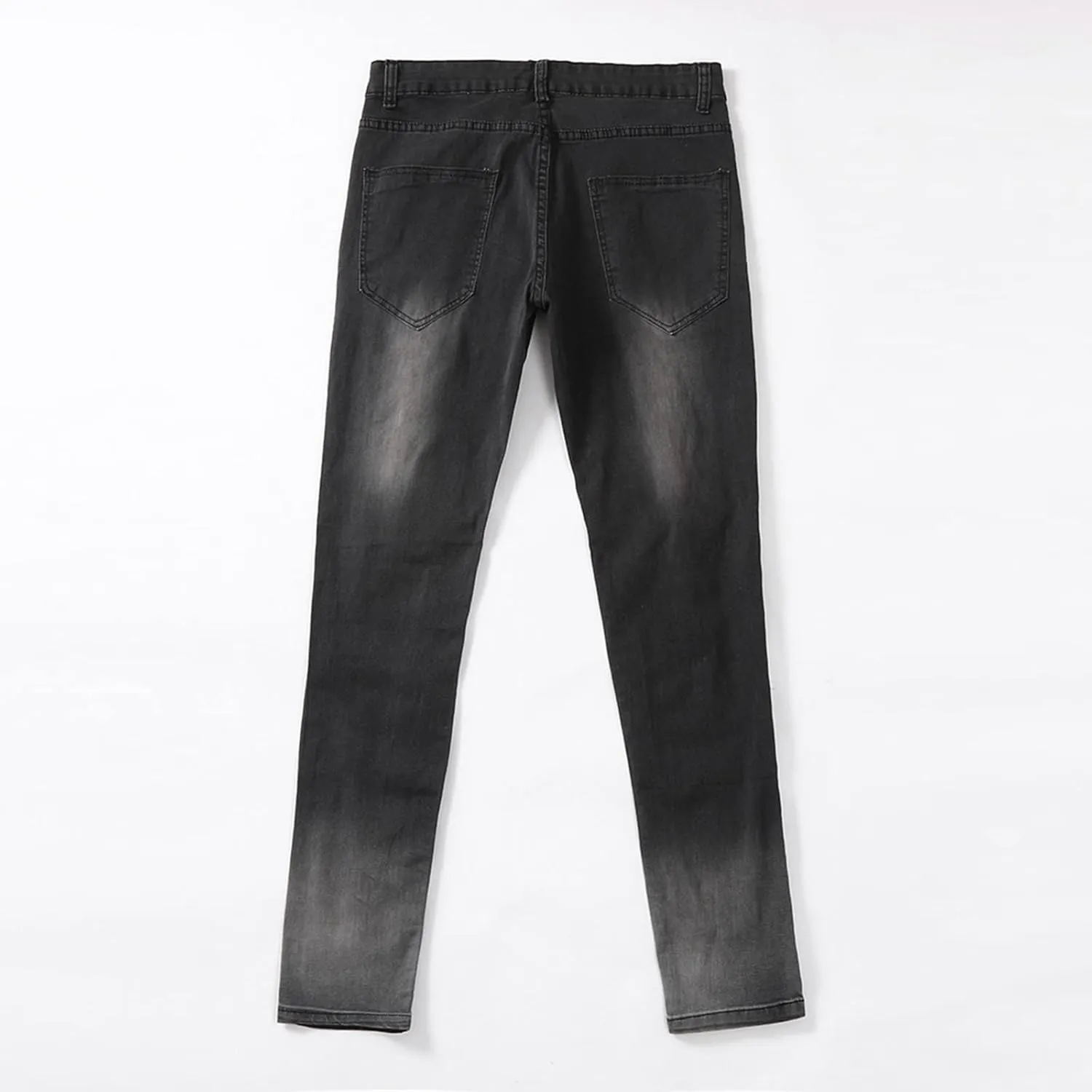 XUNRYAN Teen Boys Mens Jeans Slim Fit Skinny Denim Pants Distressed Ripped Stretch Tapered Jean Junior Pants Streetwear