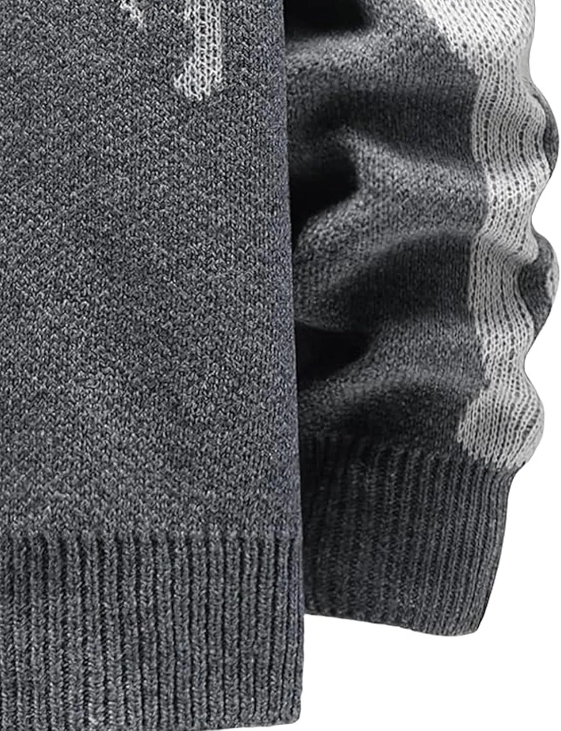 Yimoon Men's Skeleton Print Cardigan Sweaters Casual V Neck Button Down Open Front Sweater Coats